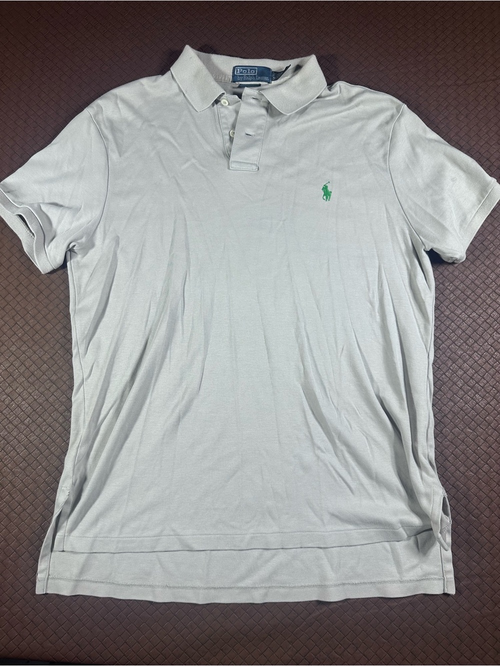 Ralph Lauren Men’s Light Gray Polo with Green Pony